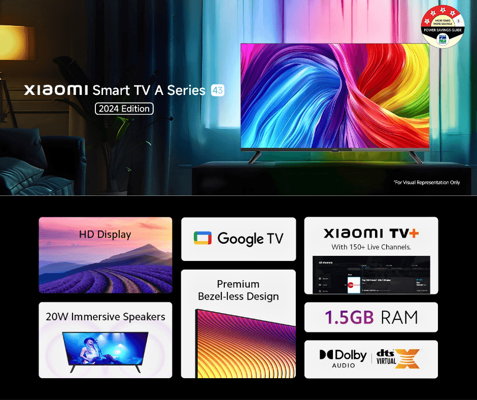 MI 108 cm A Series Full HD Smart Google LED TV