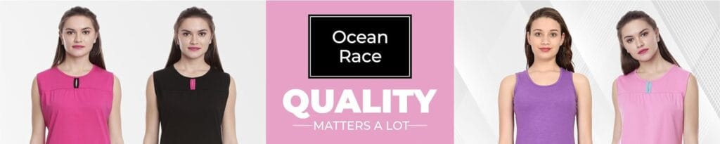 OCEAN RACE Casual Cotton Capris for Women
