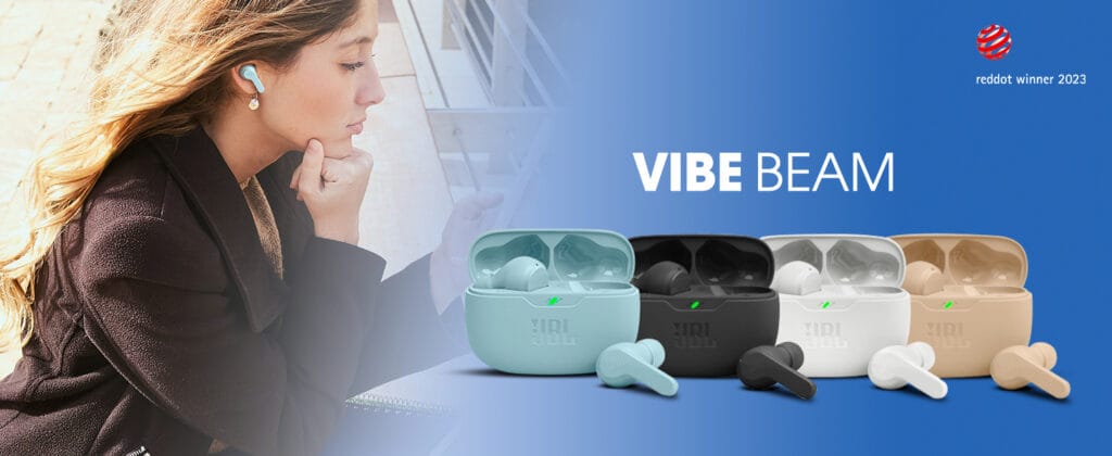 JBL Vibe Beam Wireless Earbuds With Extra Bass