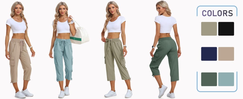 MoFiz Lightweight Quick Dry Travel Summer Pants for Women