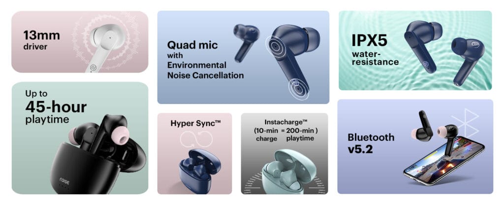 noise buds vs104 truly wireless earbuds AMAZON 