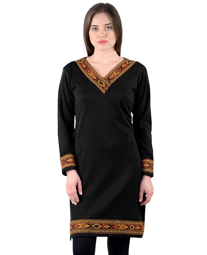 Vastraa Fusion Womens Indian Traditional Woolen Kurti
