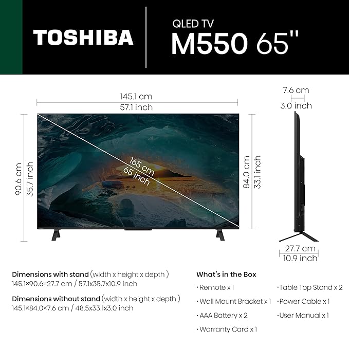 Best QLED 4K Ultra HD Smart TV with TOSHIBA