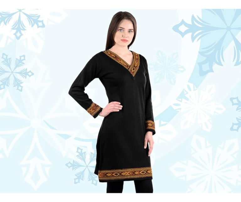 Vastraa Fusion Womens Indian Traditional Woolen Kurti