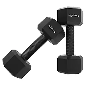 Buy Lifelong PVC Hex Fixed dumbbells Pack online