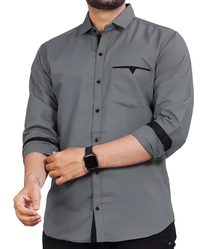 COLEBROOK Men's Casual Shirts Long Sleeve Regular Fit Dress Shirts Business